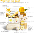 Birthday Gifts for Women, Sending Sunshine Christmas Gifts, Get Well Soon Gifts Basket Care Package Unique Spa Gifts Box with Wine Glasses for