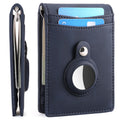 FALAN MULE Wallets for Men RFID Blocking Genuine Leather Bifold Minimalist Front Pocket Mens Wallet Dark Blue