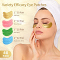 Under Eye Patches, 40 Pairs Eye Mask for Dark Circles, Puffy Eyes, Undereye Bags,Wrinkles,Eye Mask Patches with 24K Gold, Hyaluronic Acid,Rose &