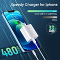 iPhone Charger Fast Charging【MFi Certified】 2Pack 20W PD USB C Wall Charger 6&10FT Cable Fasting Charging Adapter Compatible with iPhone 14Pro/13