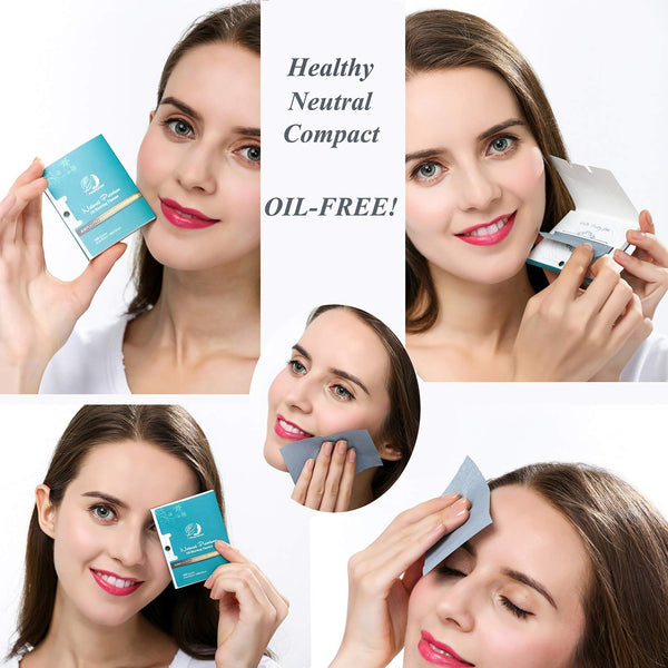 Natural Face Oil Blotting Paper - Bamboo Charcoal 100 Counts, Easy Dispensing Oil Absorbing Sheets, Premium Handy Facial Blotting Papers - Face