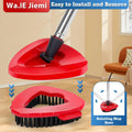 Wa.Ie Jiemimicrofiber Spin Mop Refills Head Compatible for Easywring 1-Tank System,1 Mop Scrub Brush + 1 Mop Base + 4 Pack Cleaning Floor Mop Head