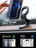 eSamcore for MagSafe Car Mount Detachable, Bendable Aluminum Arm Magnetic Phone Holder for Car【20 Strong Magnets】 Cell Phone Mount for Car Dash