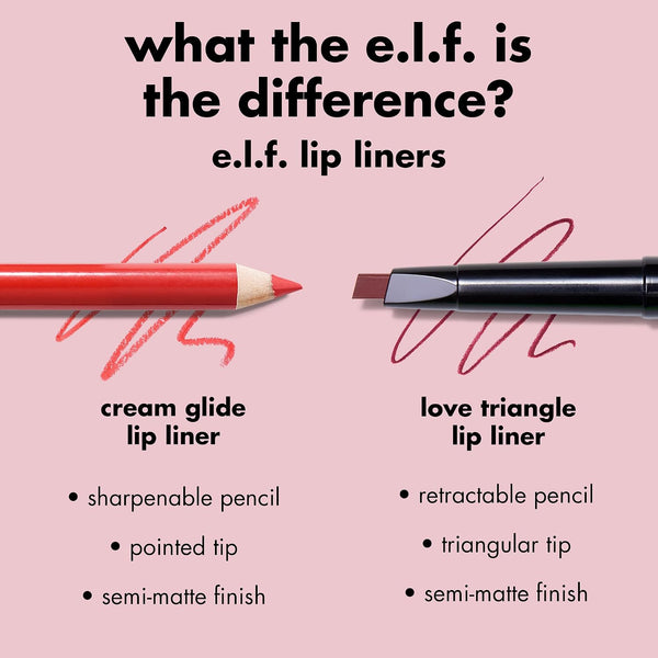 e.l.f. e.l.f. Cream Glide Lip Liner, Highly-Pigmented Pencil For Shaping & Sculpting Lips, Semi-Matte Finish, Vegan & Cruelty-Free Mauve Aside (Pack…