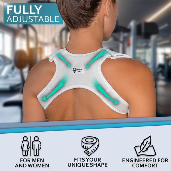 Upper Back Posture and Neck Hump Corrector - for Women and Men - Support Brace and Straightener for Pain Relief - Rounded Shoulder and Buffalo