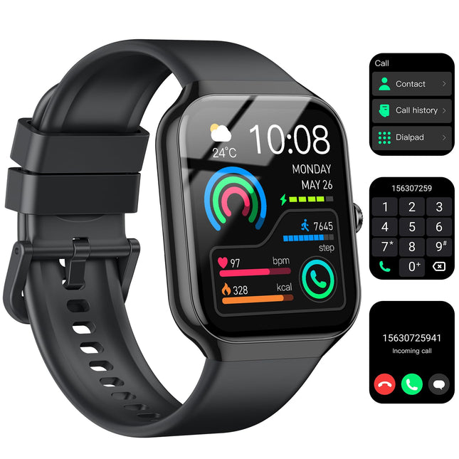 Smart Watch for Men Women, 1.96"HD Smartwatch (Answer/Make Call) with Heart Rate/Sleep Monitor/Spo2/Pedometer, 2025 New 