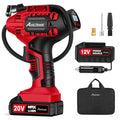 AVID POWER Tire Inflator Portable Air Compressor, 20V Cordless Car Tire Pump, Rechargeable Battery Powered Air Compressor w/12V DC Adapter,