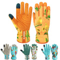 Leather-Gardening-Gloves for Women -Thorn-Proof Work-Gloves for Weeding, Digging, Planting,Pruning Yard Garden Gloves