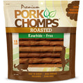 Pork Chomps Roasted Pork Skin Dog Chews, 6 Inch Twists, 15 Count - Long-Lasting Treats for Dogs - High Protein, Rawhide-Free, Low Fat, Healthy &