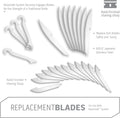 OUTDOOR EDGE 3.5" RazorSafe Replacement Combo Knife Blades, 24 Piece Value Pack (12 Sharp-Point, 8 Boning/Fillet, 4 Gutting Blades) 3.5" Combo Set