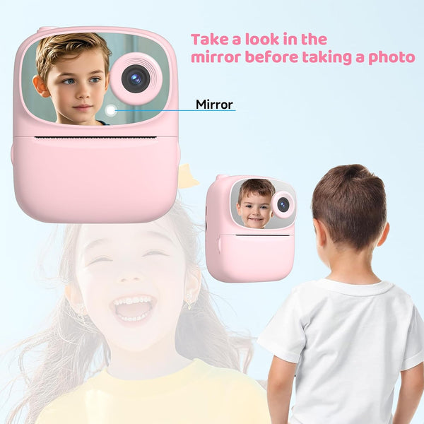 Kids Instant Print Camera 2025, 32GB Memory, Dual Lens with 2.4-Inch Screen and 1080p HD, Nice Gift for Boys and Girls Ages 4-13, Ideal for