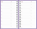 Brownline® 2025 DuraFlex Daily/Monthly Planner, Appointment Book, 12 Months, January to December, Twin-Wire Binding, 8" x 5", Purple (CB634V.PUR-25)