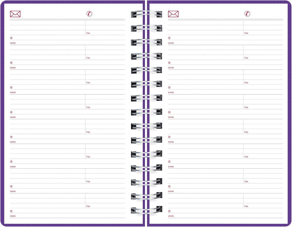 Brownline® 2025 DuraFlex Daily/Monthly Planner, Appointment Book, 12 Months, January to December, Twin-Wire Binding, 8" x 5", Purple (CB634V.PUR-25)