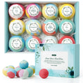 ZenBombs Bath Bombs for Women, 12pcs Handmade Natural Bath Bomb, Stocking Stuffers, Mothers Day Presents for Mom, Bath Bomb with Shea Butter,