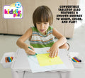Kiddie Play Building Blocks Table for Kids 7 in 1 Activity Table Set for Toddler, with Chair & 2 Hanging Storage Boxes, Compatible with Building