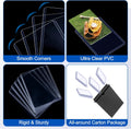 32 Count Card Sleeves Hard Plastic, Sooez 35PT Card Holder, 3" x 4" Baseball Card Protector, Rigid Card Case for Collectible Game Cards, Standard