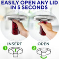 Under Cabinet Lid Jar Opener - for Weak Hands and Seniors with Arthritis - Heavy Duty, Allows to Easily Unscrew Any-Size Lid - Effortless Bottle &