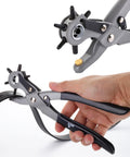 UNCO- Leather Hole Punch Tool, 6 Different Hole Sizes (5/64", 3/32", 7/64", 1/8", 5/32", 3/16"), Durable Hole Punch for Watch Bands, Straps, Dog