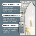 Celestial Lights Set of 4 Battery Operated Window Candles with Remote Control - (Black Onyx) Black Onyx Remote Control