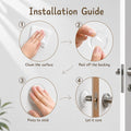 Silicone Door Stoppers for Wall, 6PCS Self-Adhesive Door Bumpers for Walls, Door Pads to Prevent Slamming - Clear & Round
