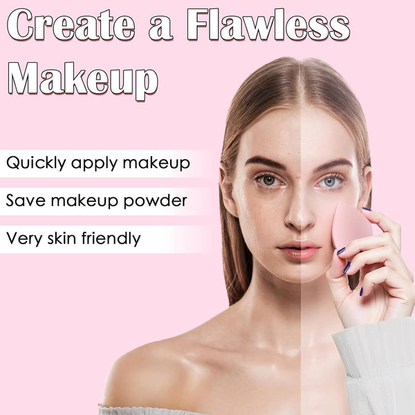 Makeup Brush Set, 48Pcs Makeup Brushes Set Professional Kit for Beginner, Premium Synthetic Foundation Concealers Powder Eye Shadows Blush Make up