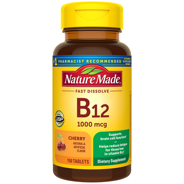 Nature Made Vitamin B12 1000 Mcg, Easy to Take Sublingual B12 for Energy Metabol