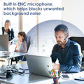 Bluetooth Headset with Microphone, Wireless Earpiece with Charging Case for Cellphones, PC, Single Ear Headset with Mute for Trucker Driver,
