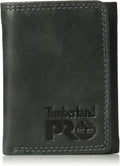 Timberland PRO Men'S Leather RFID Trifold Wallet with Id Window