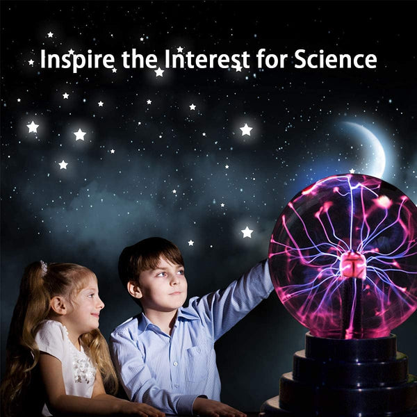Plasma Ball/Light/Lamp, Static Electricity Globe Electric Lightning Ball, Touch Sensitive, USB Powered, Amazing Gift for Parties, Birthday and