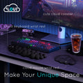 Cloud Wrist Rest for Computer Keyboard Arm Wrist Rest with Non-Slip Base Extended Wrist Rest Ergonomic Memory Foam for Keyboard and Mouse Typing