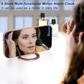SZELAM Alarm Clock for Bedroom,LED and Mirror Digital Clock Large Display,with Dual USB Charger Ports,Auto Dim,Snooze Mode,Modern Desk/Wall