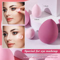 14PCS Makeup Sponge Set, Beauty Blender Sponge for Foundation Blending with 3PCS Mini Makeup Sponges & 4PCS Triangle Powder Puff, Soft Make Up
