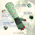 Schwer Gardening Gloves for Women, Rose Pruning Gloves with Forearm Protection, Breathable and Comfortable Thorn Proof Garden Glove with Touch