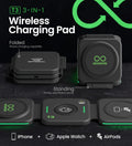 Infinacore 3-In-1 Charging Station for Apple Devices - Travel Essentials- Magnetic Wireless Travel Charger - Foldable Charging Pad for Magsafe
