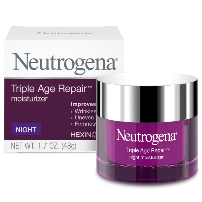 Neutrogena Triple Age Repair Anti-Aging Night Cream Facial Moisturizer, Tone-Eve