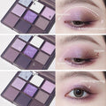 SUAKE Purple Eyeshadow Palette for Eye Makeup,High Pigmented Silver White Tan Grape Brown Color Light Violet Eye Shadow Primers, Matte Shimmer