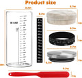 Sourdough Starter Kit-1100ml/39Oz, Sour Dough Starter Jar With Stainless Steel Lid, Thermometer, Silicone Scraper, Cloth Cover And Date Marked