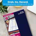 Adams Monthly Bookkeeping Record Book - 8.5" x 11" Spiral Bound 4 Column Ledger 128 Pages - Undated Accounting Ledger Book for Small Business,