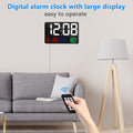 Digital Wall Clock,11.5" LED Digital Alarm Clock Large Display,With Remote Control,Adjustable Brightness, Calendar, Temperature, Snooze, 12/24 H,