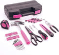 40-Piece All Purpose Household Pink Tool Kit for Girls, Ladies and Women - Includes All Essential Tools for Home, Garage, Office and College