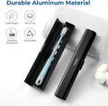 Aluminum Toothbrush Travel Case, Portable Travel Toothbrush Holder, Durable Manual Toothbrush Box Container for Traveling, Bathroom, Camping,