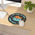 Hancynir 2Pcs Funny Mouse Pad, Dumpster on Fire Round Mousepad for Desk 00-2 Dumpsters Blue & Green