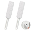 Pumice Cleaning Stone with Handle, 2 Pack Bowl Cleaner Toilet Brush, White | Non-Slip Long Plastic Handle, for Kitchen, Bath, Pool, Household Cleaning