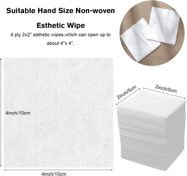 300 Pieces Disposable Esthetic Wipe Non-Woven Facial Cleansing Soft Salon and Spa Essentials,Lint-Free for Makeup Remove