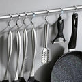 10 Pack Flat S Hooks - Stainless Steel Heavy Duty 3inch S Hooks for Hanging pots, Pans, Plants, Coffee Mugs, Towels in Kitchen and Bathroom, Coat,