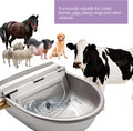 Automatic Dog Water Bowl Dispenser with Brass Float Valve and Drain Hole, 304 Stainless Steel Dog Water Dispenser Livestock Waterer for Dog