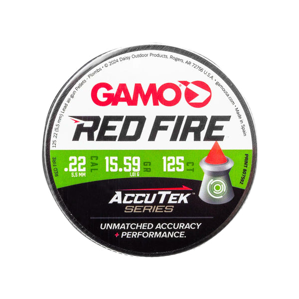 Gamo PBA Platinum Air Gun Pellets – High Performance Pellets, Multiple Calibers .22 Caliber Silver,Red