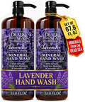 Dead Sea Collection Hand Soap Pump Lavender - Moisturizing Hand Wash Liquid with Dead Sea Minerals and Lavender Oil, Reviving, Calming - Pack of 2