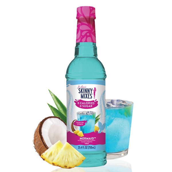 Jordan'S Skinny Mixes Sugar Free Syrup, Mermaid Flavor, Fruit Flavored Water Enhancer, Drink Mix for Ice Tea, Lemonade & More, Zero Calorie