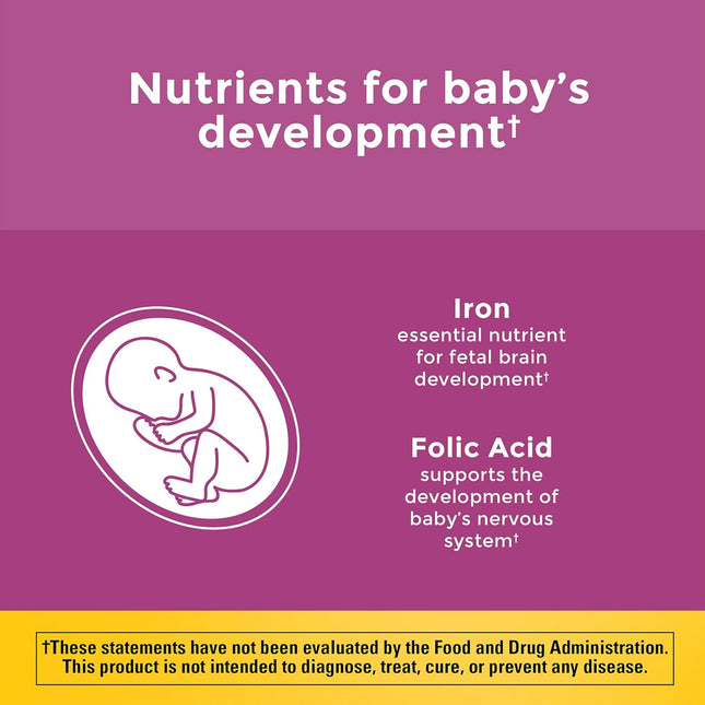 Nature Made Prenatal Multivitamin with Folic Acid, Prenatal Vitamin and Mineral 